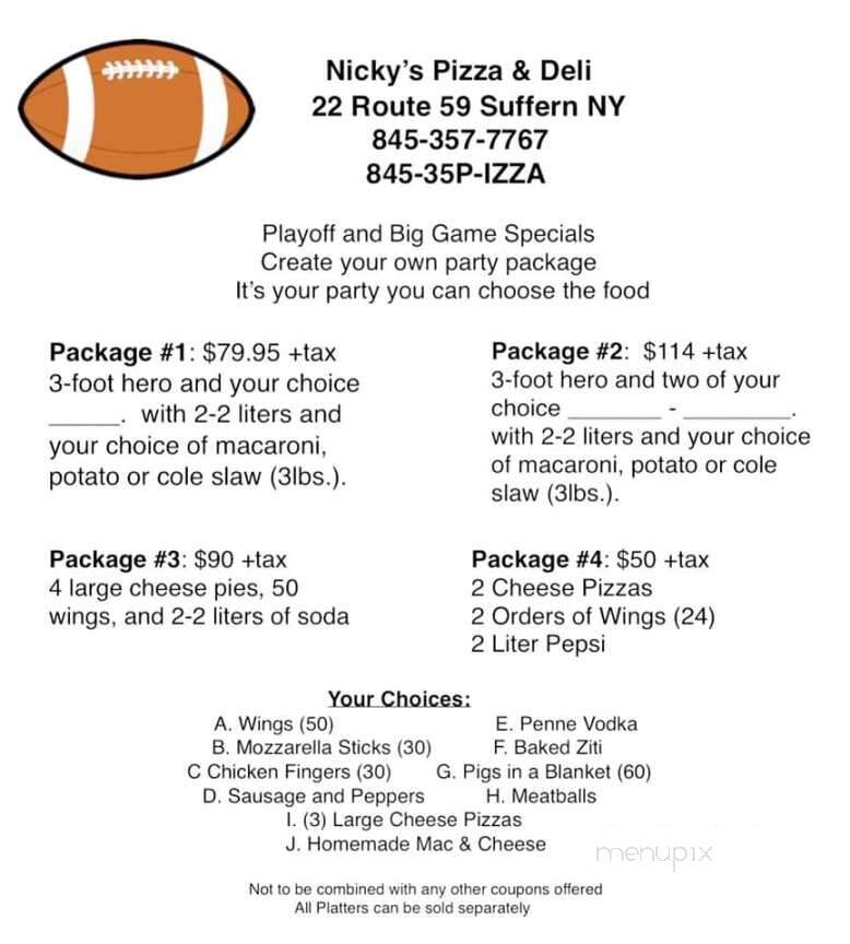 Nicky's Pizza & Heroes Shop - Suffern, NY
