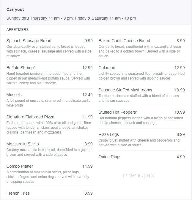 Pasquale's - East Aurora, NY menu_pic
