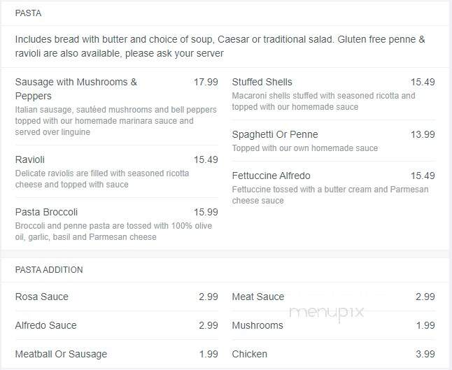 Pasquale's - East Aurora, NY menu_pic