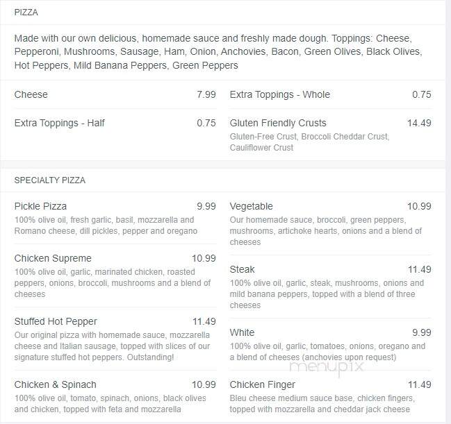 Pasquale's - East Aurora, NY menu_pic