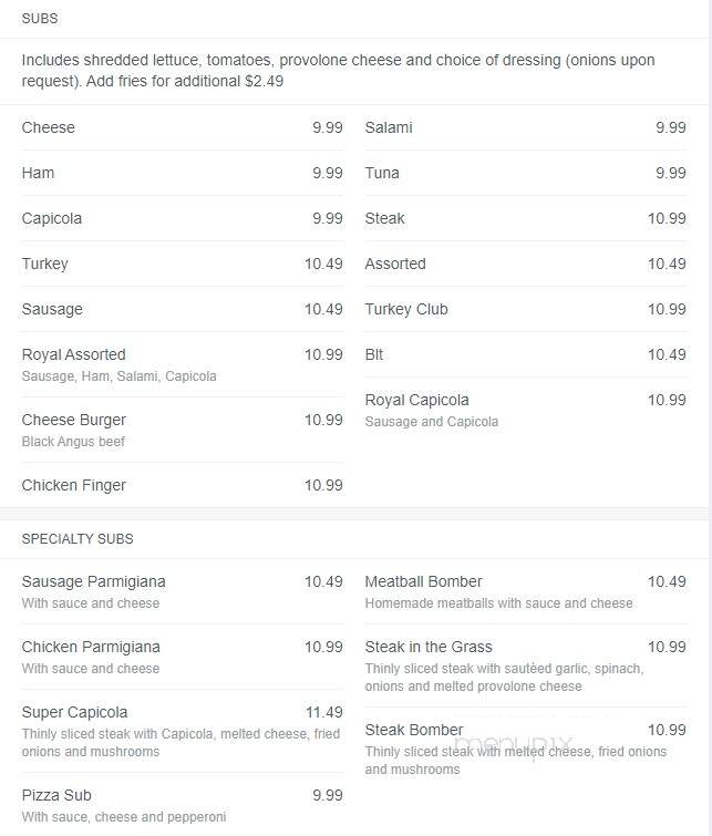 Pasquale's - East Aurora, NY menu_pic