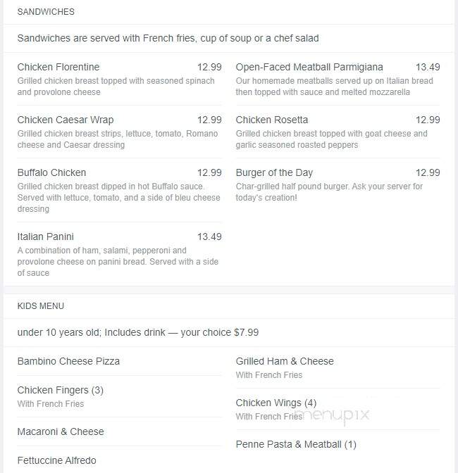 Pasquale's - East Aurora, NY menu_pic