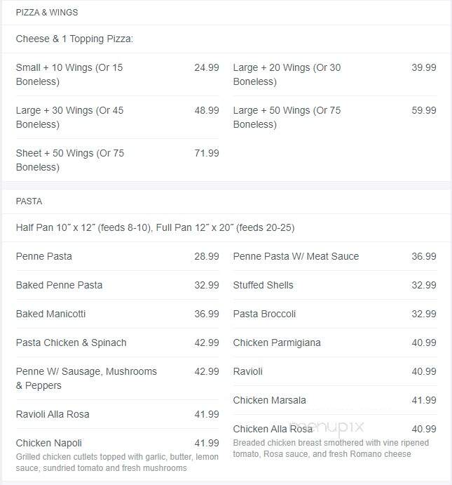 Pasquale's - East Aurora, NY menu_pic