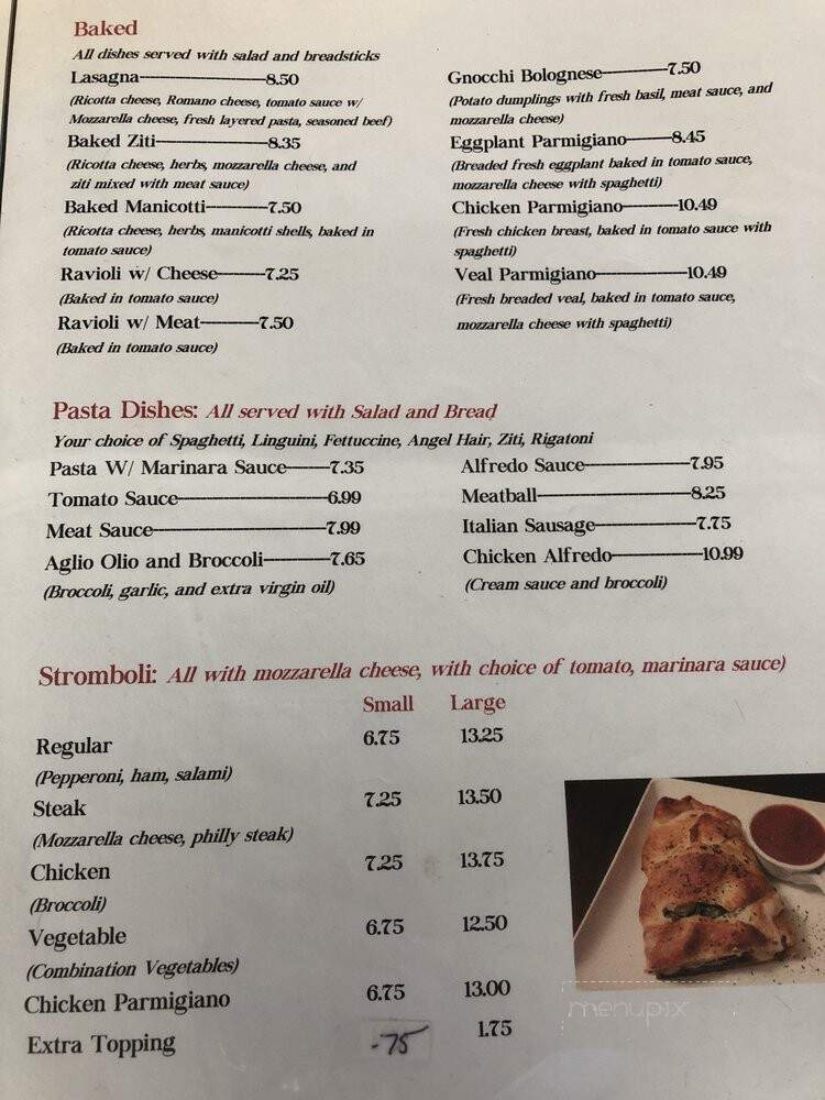 Caruso's - Mebane, NC menu_pic