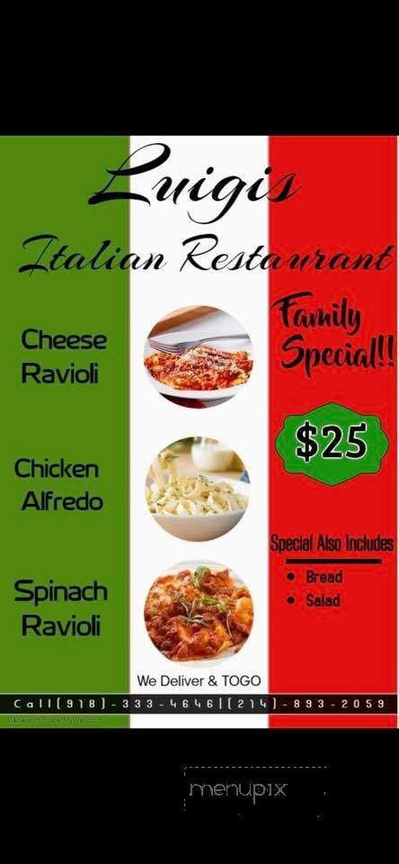 Luigi's Italian Restaurants - Bartlesville, OK menu_pic