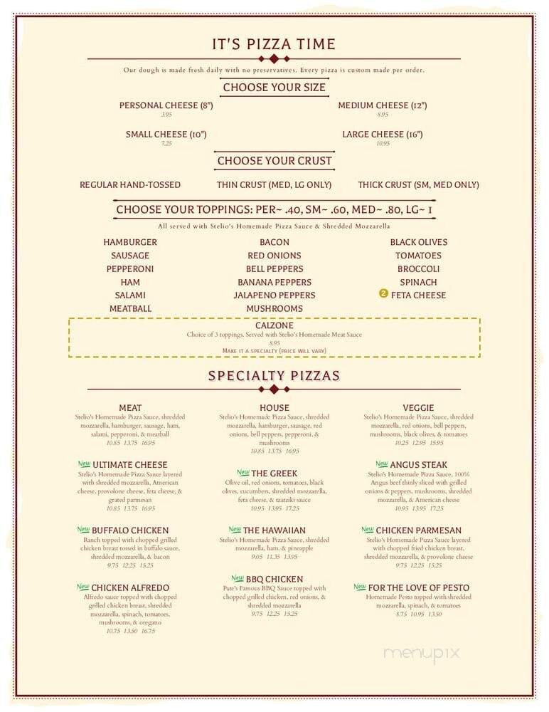 Pizza Time - Bennettsville, SC menu_pic