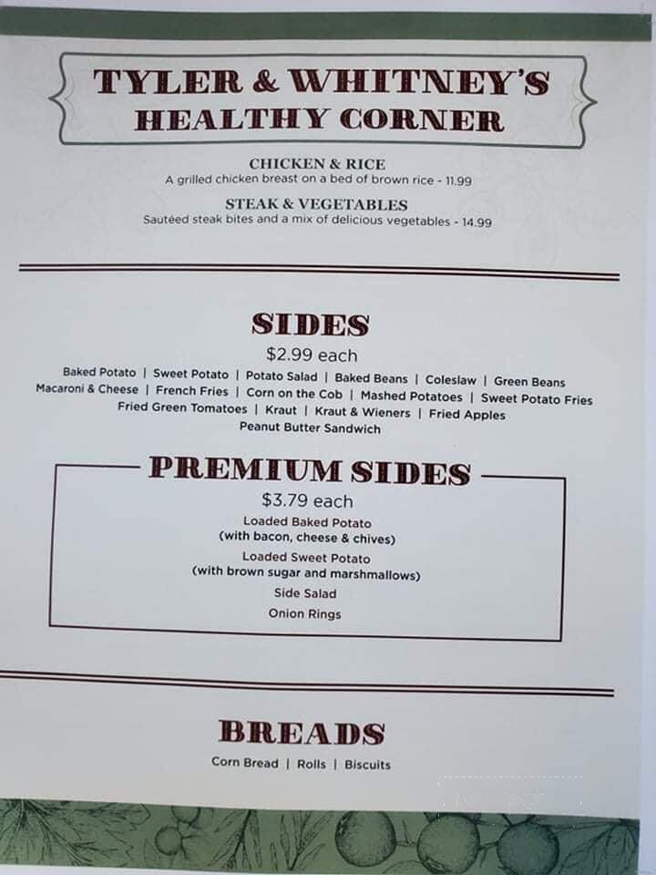 Huckleberry's - Louisa, KY menu_pic