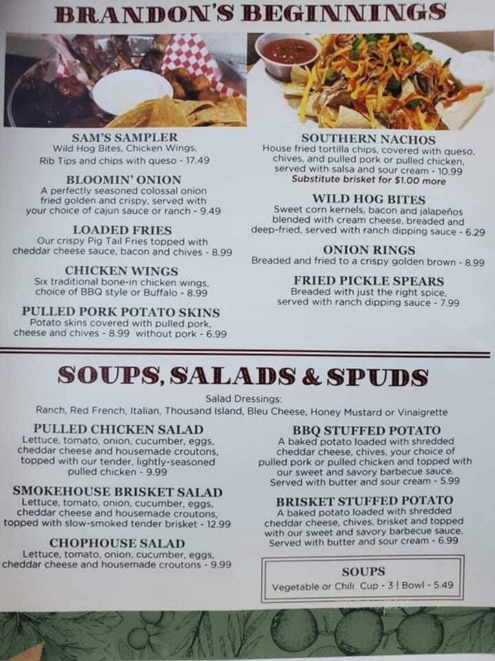 Huckleberry's - Louisa, KY menu_pic