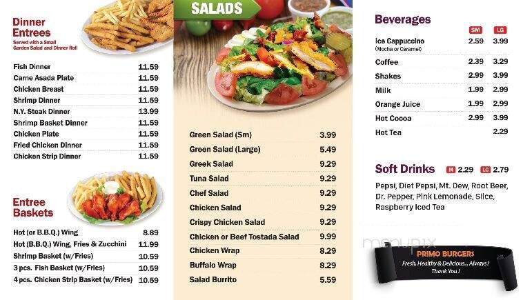 Primo Burgers - California City, CA menu_pic