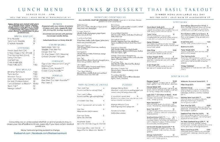 Thai Basil - Manchester, VT menu_pic