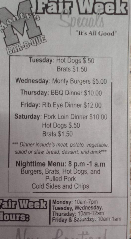 Monty's Catering - Troy, MO menu_pic