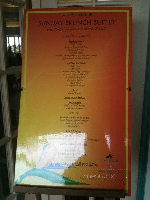 Bird Of Paradise - Ewa Beach, HI menu_pic
