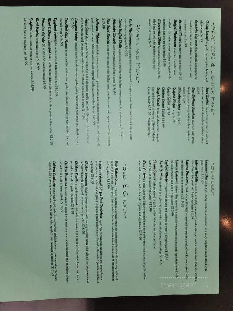 Strings Italian Cafe - Sonora, CA menu_pic