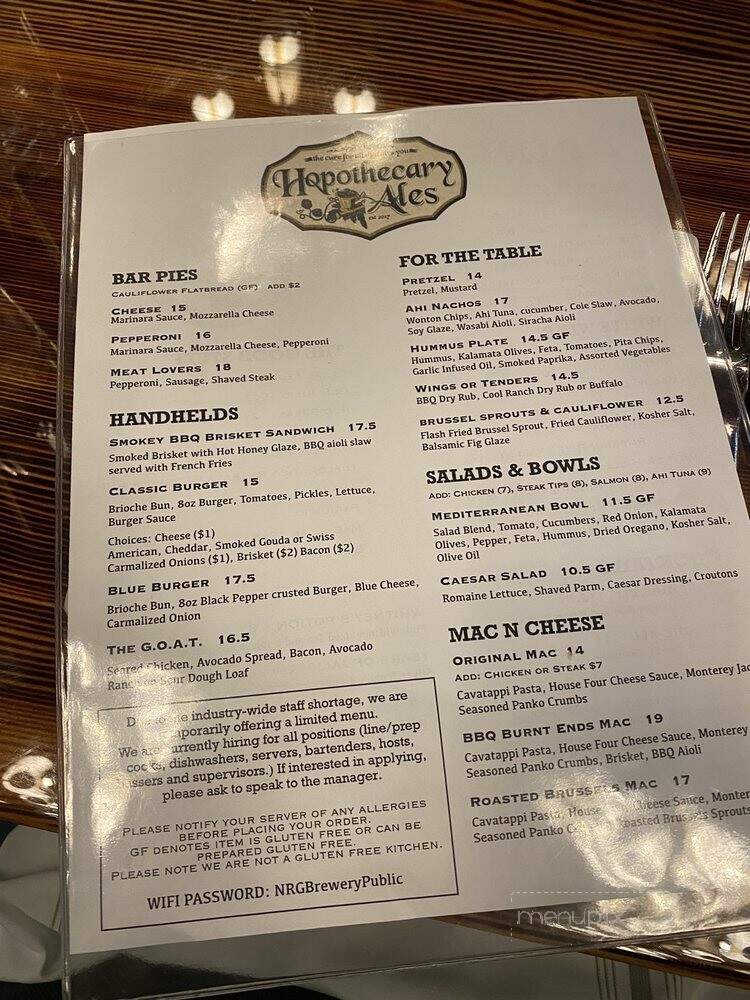 Hopothecary Ales - North Reading, MA menu_pic