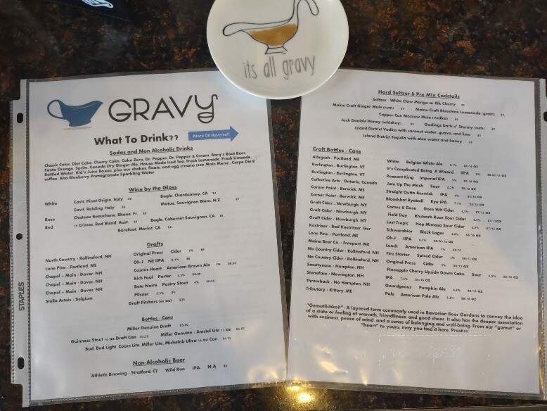 Gravy - Somersworth, NH menu_pic