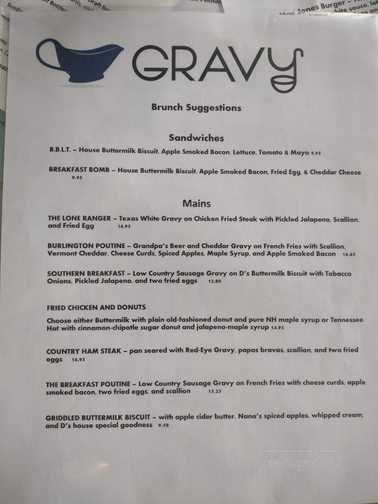 Gravy - Somersworth, NH menu_pic
