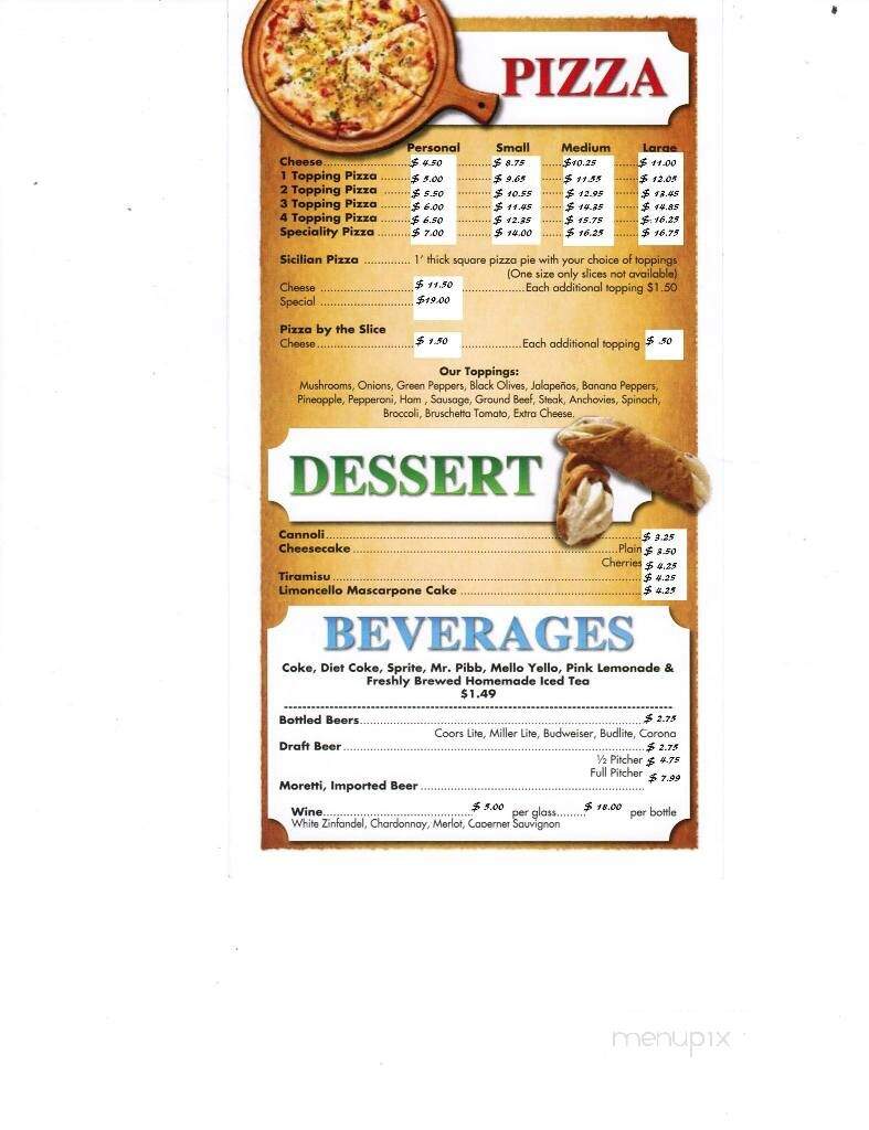 Elizabeth's Pizza - Reidsville, NC menu_pic