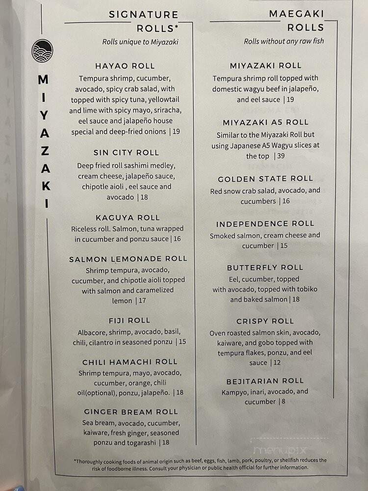 Miyazaki - Murray, UT menu_pic