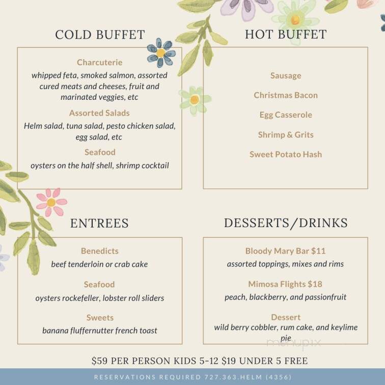 The Helm Provisions & Coastal Fare - St. Pete Beach, FL menu_pic
