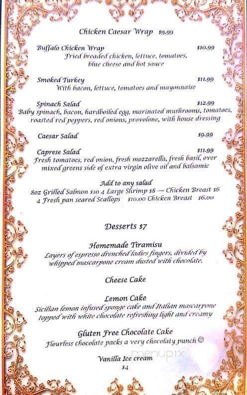 Bella Notte - Brattleboro, VT menu_pic