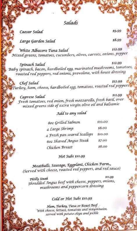 Bella Notte - Brattleboro, VT menu_pic
