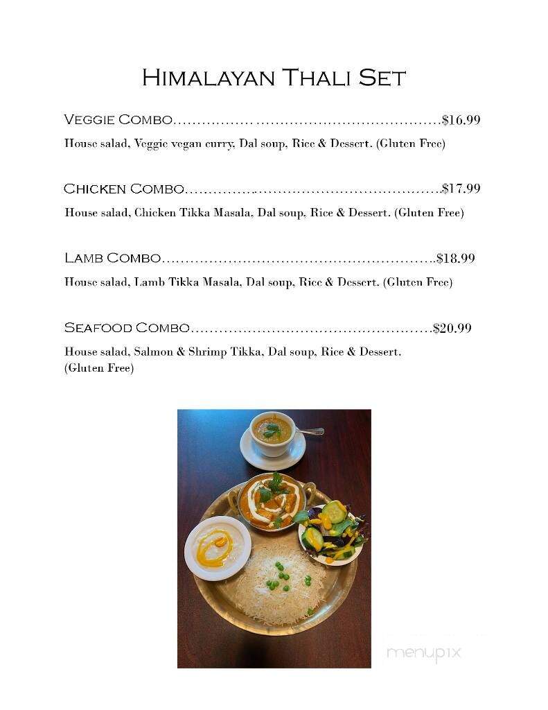 Himalayan Restaurant - Coos Bay, OR menu_pic