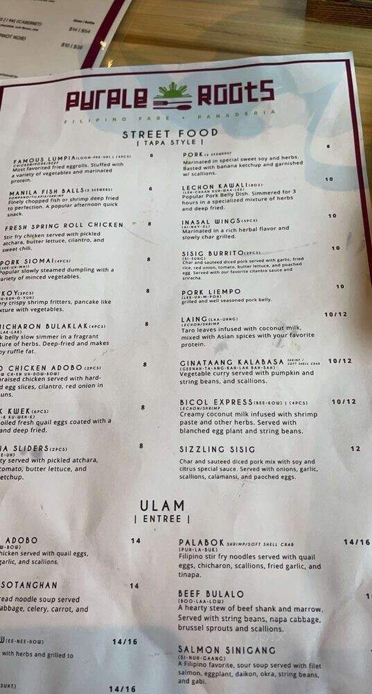 Purple Roots - Jacksonville, FL menu_pic