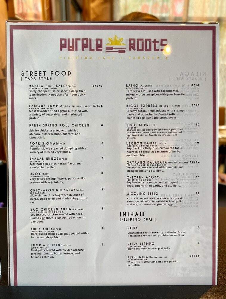 Purple Roots - Jacksonville, FL menu_pic