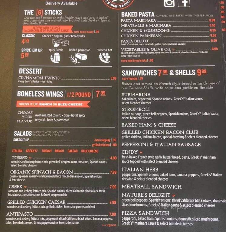 Greek's Pizzeria - Mooresville, IN menu_pic