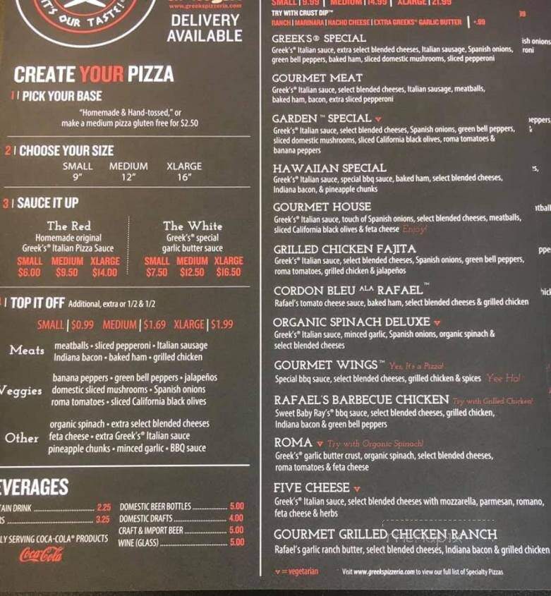 Greek's Pizzeria - Mooresville, IN menu_pic
