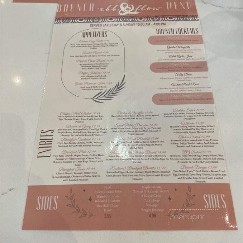 Ebb & Flow Legacy - Plano, TX menu_pic