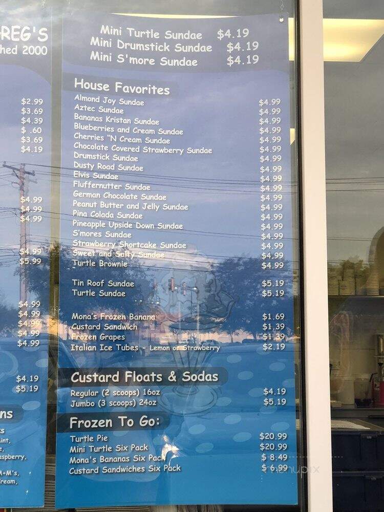 Greg's Frozen Custard - Mundelein, IL menu_pic