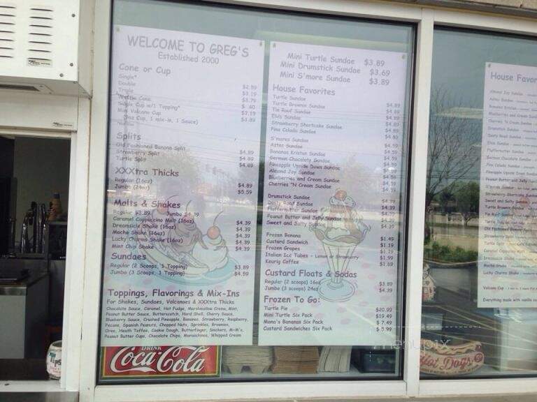 Greg's Frozen Custard - Mundelein, IL menu_pic