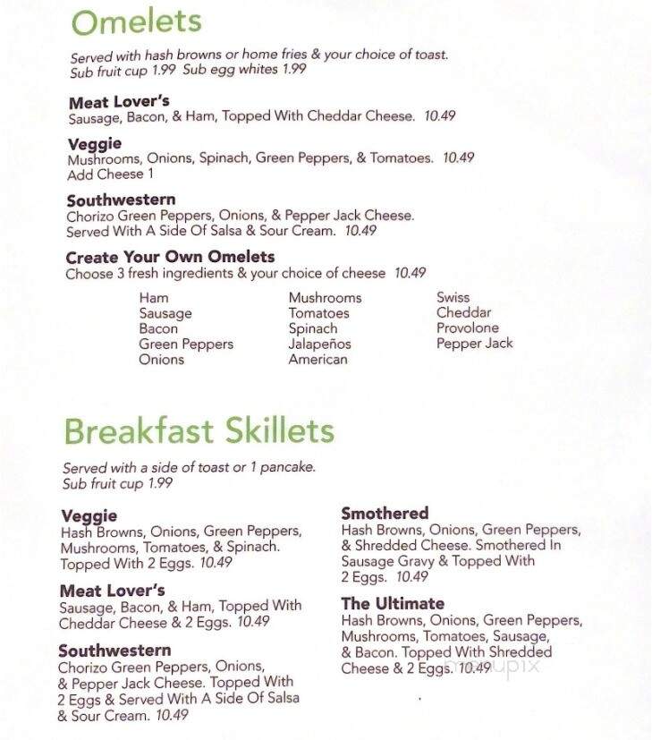 Dale's Family Restaurant 2 - Franklin, IN menu_pic