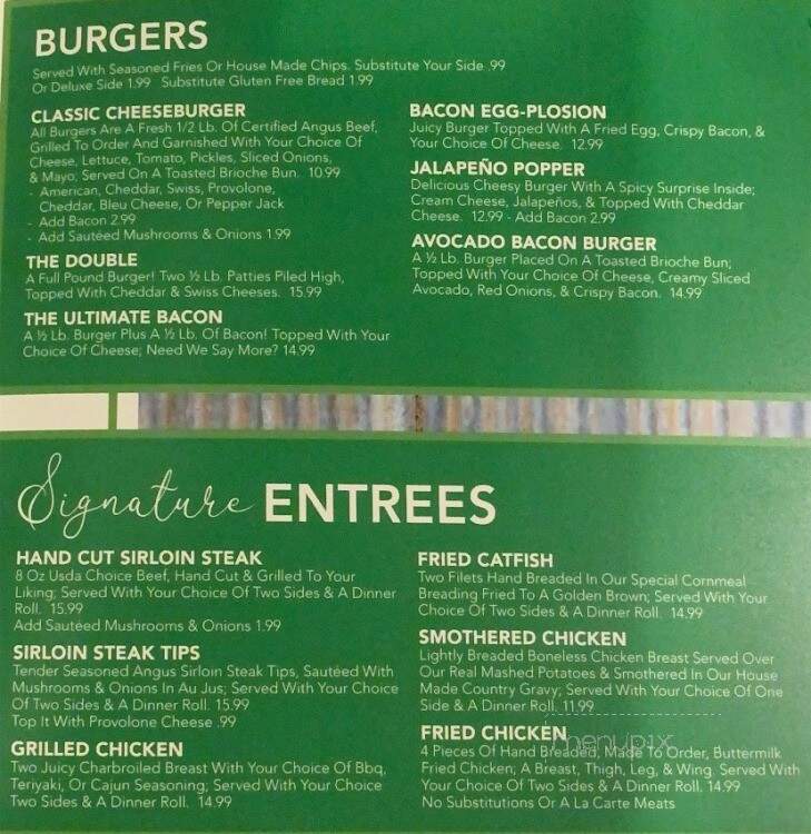 Dale's Family Restaurant 2 - Franklin, IN menu_pic