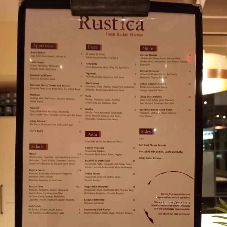 Rustica - Santa Fe, NM menu_pic