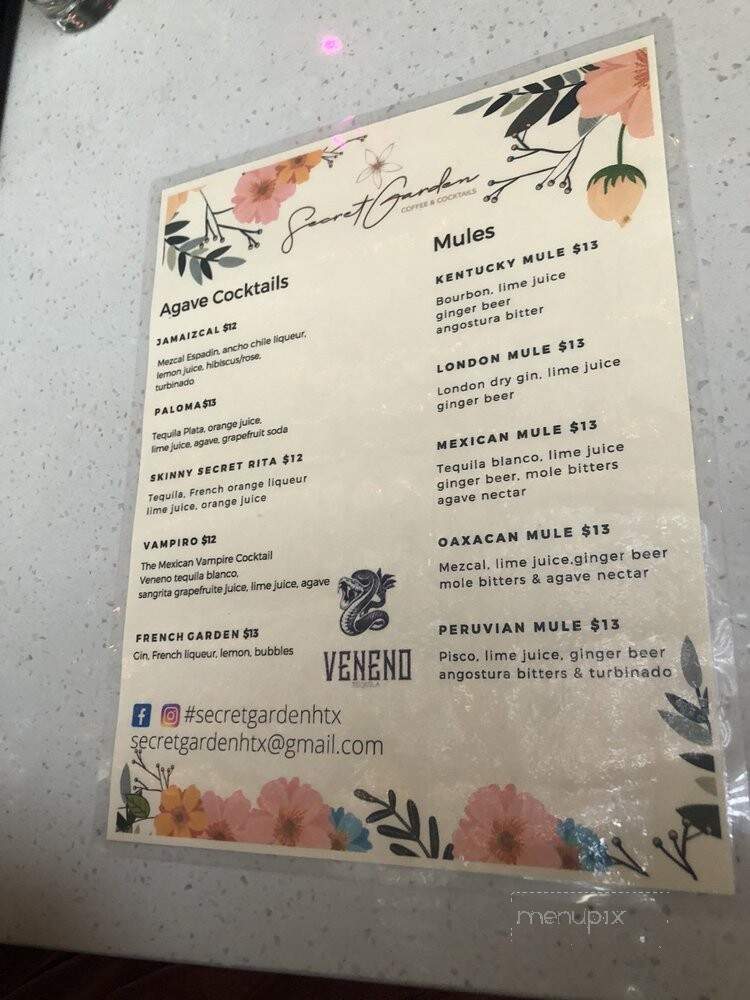 Secret Garden - Houston, TX menu_pic