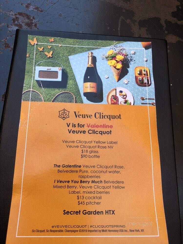 Secret Garden - Houston, TX menu_pic