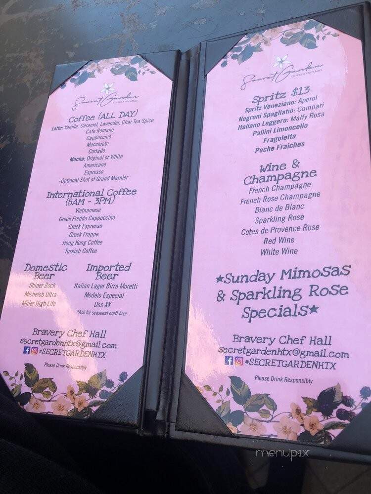 Secret Garden - Houston, TX menu_pic
