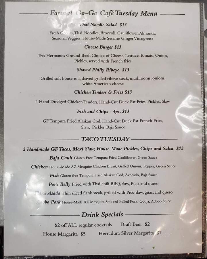 Farm a Go Go - Cornville, AZ menu_pic