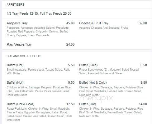 West Valley Inn - West Warwick, RI menu_pic