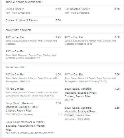 West Valley Inn - West Warwick, RI menu_pic