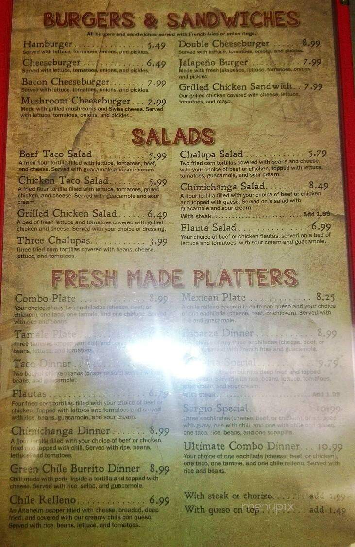El Vallartas Mexican Restaurant - Cleveland, OK menu_pic