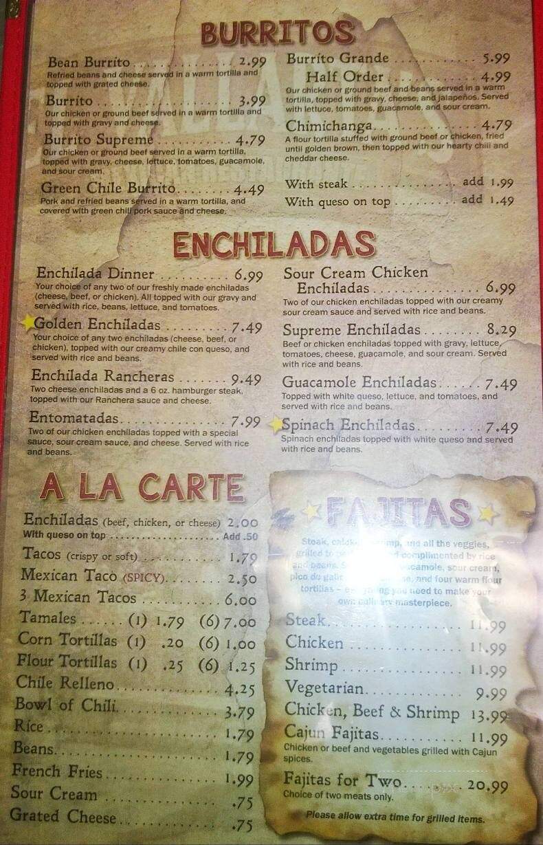 El Vallartas Mexican Restaurant - Cleveland, OK menu_pic
