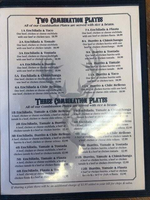 Cazadores Mexican Restaurant - Sallisaw, OK menu_pic