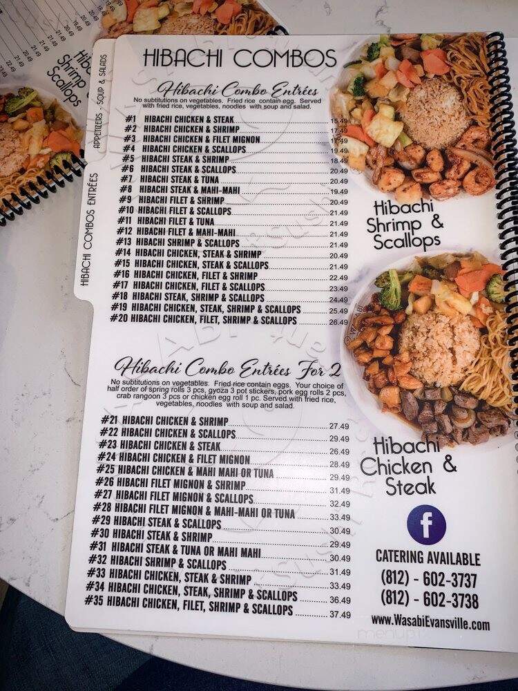 Wasabi - Evansville, IN menu_pic