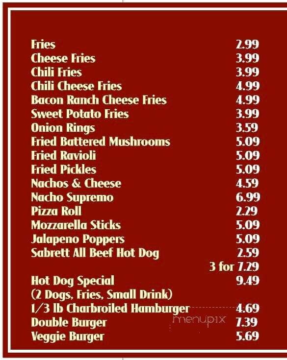 Mary Jane's Dairy Bar - Newburgh, NY menu_pic