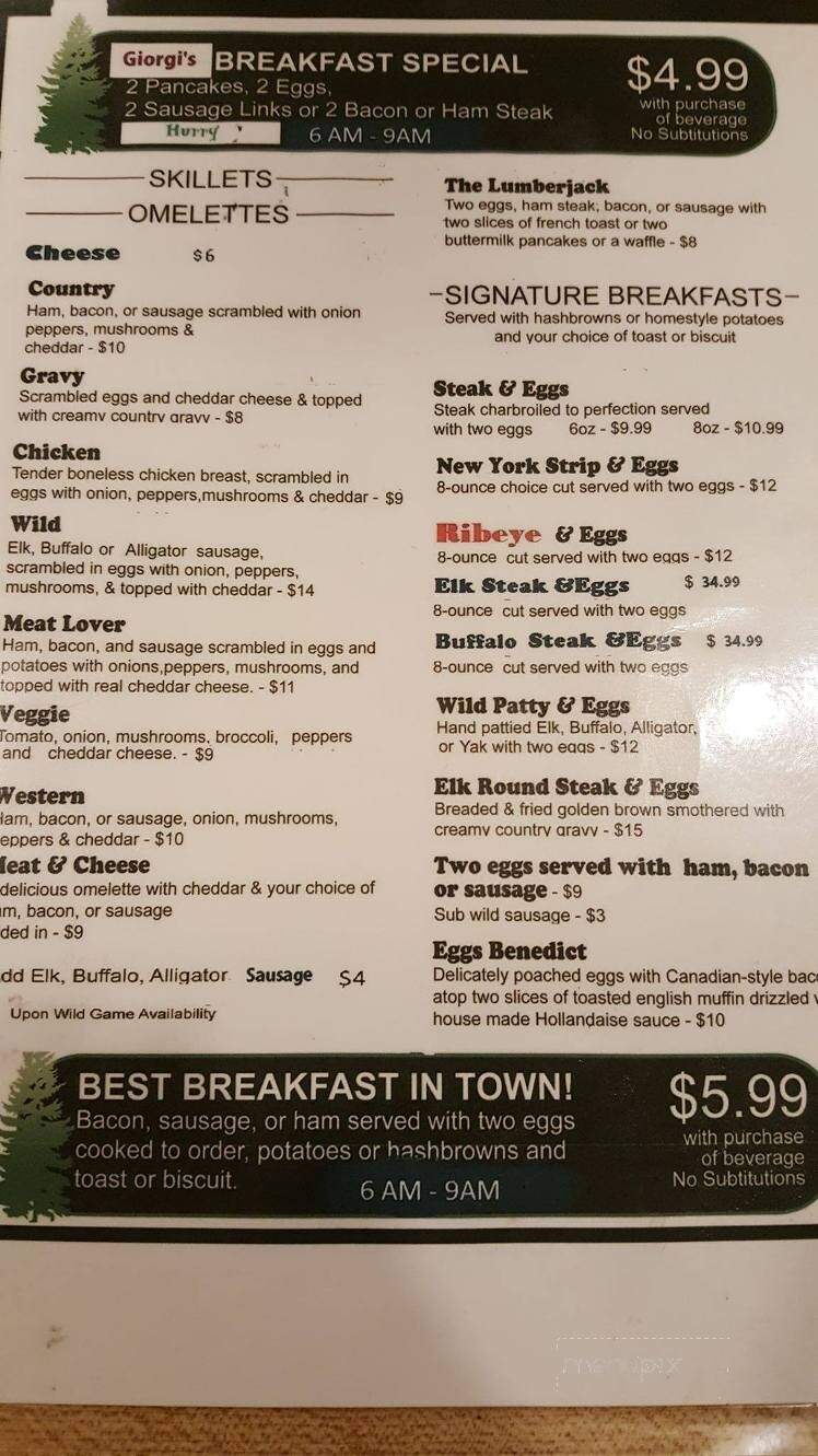 Giorgi's Restaurant - Coeur d'Alene, ID menu_pic