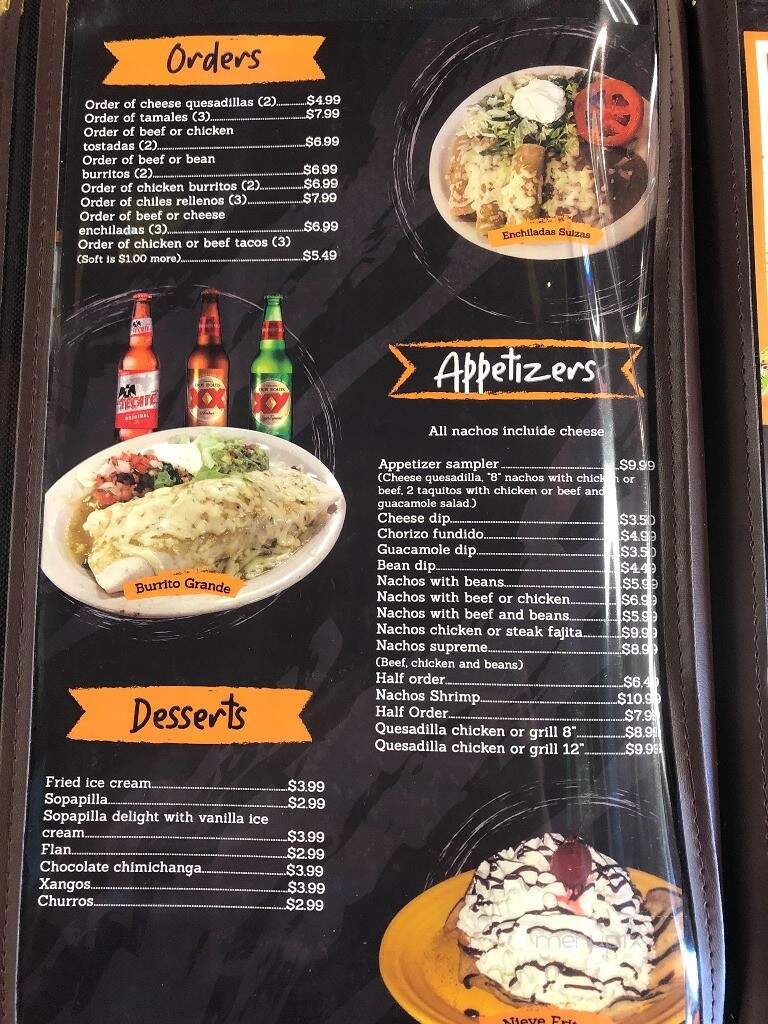 Mi Pueblo Mexican Restaurant - Chamberlain, SD menu_pic