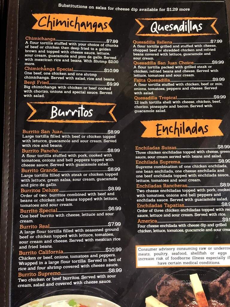 Mi Pueblo Mexican Restaurant - Chamberlain, SD menu_pic